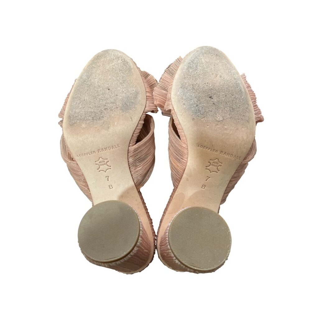 Loeffler Randall Penny Pleated Bow Heel Blush Pink Womens Size 7 - Picture 10 of 10